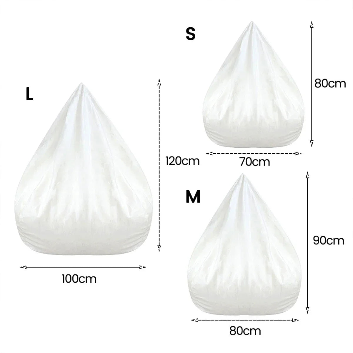 Large Bean Bag Chair Sofa Cover Comfortable Outdoor Lazy Seat Bag Couch Cover without Filler for Adults Kids Soft Tatami Chairs