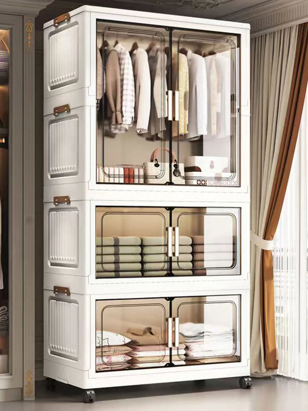 Thickened Multi-Layer Plastic Storage Cabinet for Home Bedroom Baby Closet Organizer No Installation Needed for Snacks And Toys