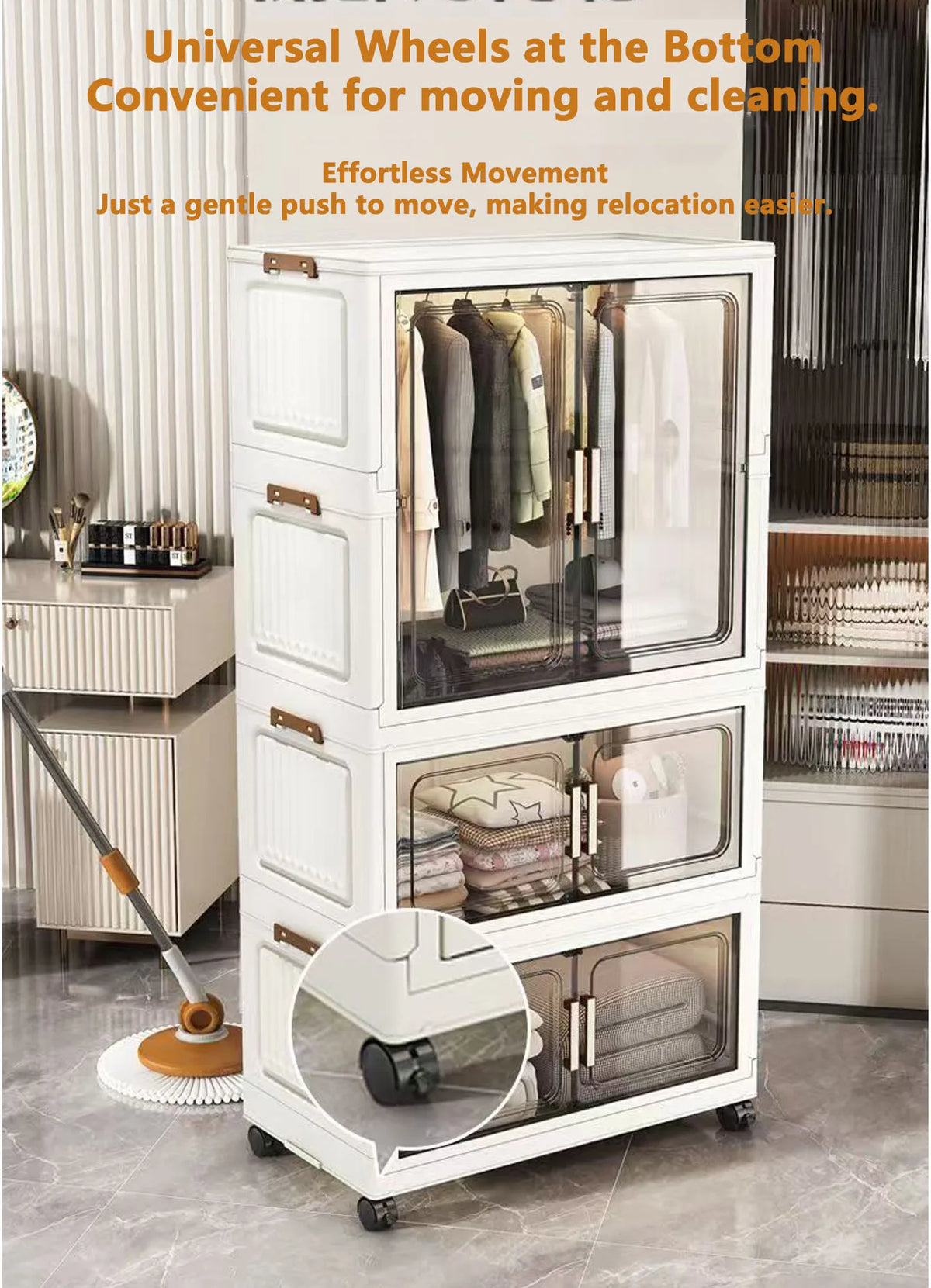 Thickened Multi-Layer Plastic Storage Cabinet for Home Bedroom Baby Closet Organizer No Installation Needed for Snacks And Toys