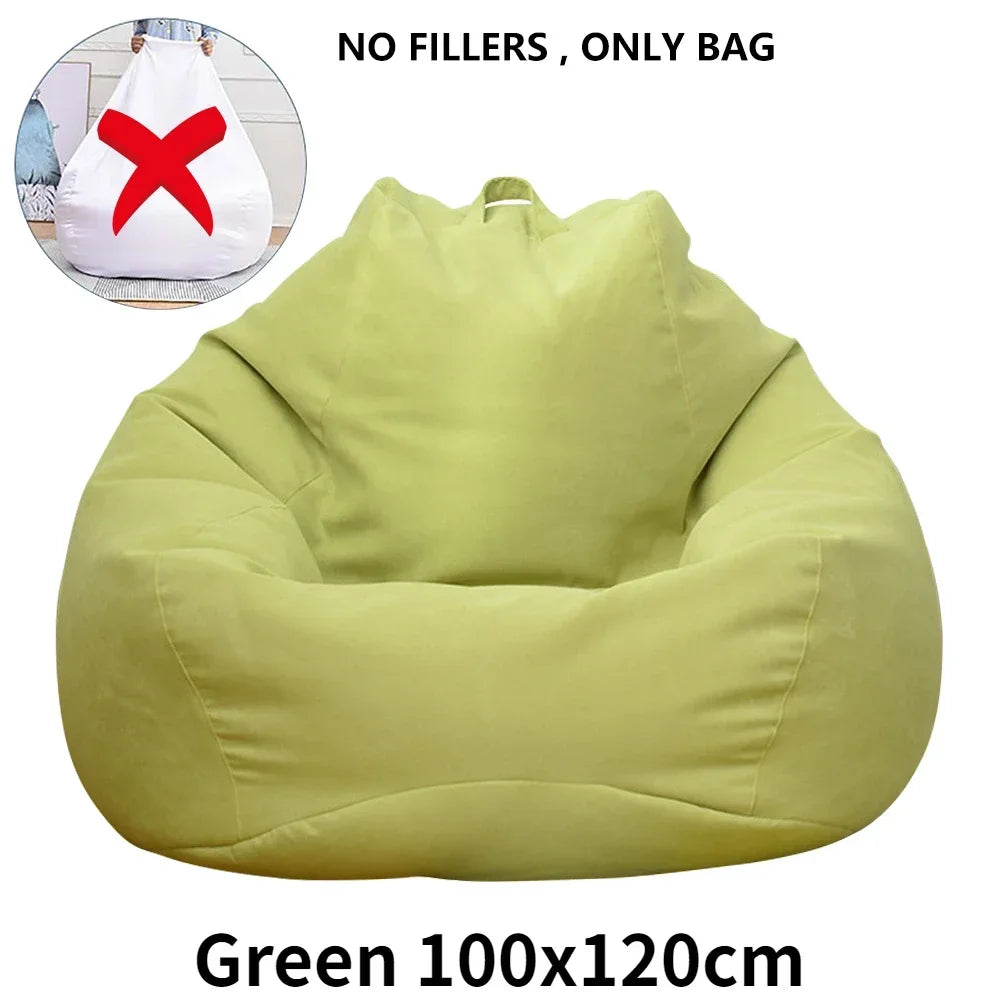 Large Bean Bag Chair Sofa Cover Comfortable Outdoor Lazy Seat Bag Couch Cover without Filler for Adults Kids Soft Tatami Chairs