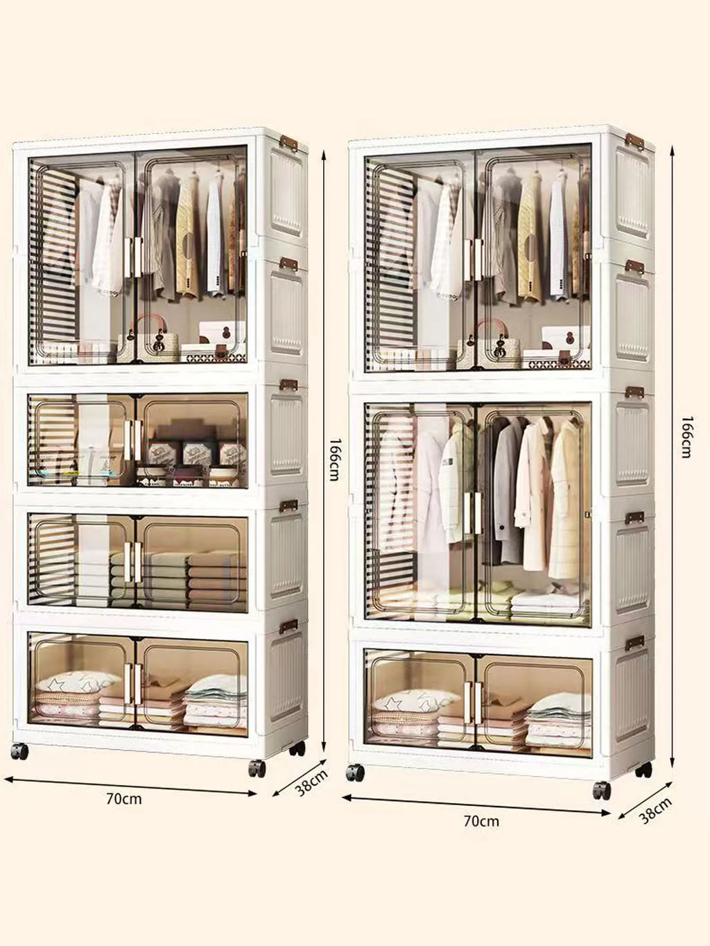 Thickened Multi-Layer Plastic Storage Cabinet for Home Bedroom Baby Closet Organizer No Installation Needed for Snacks And Toys