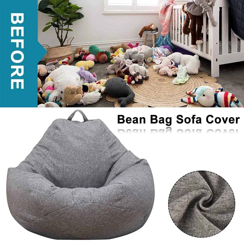 Large Bean Bag Chair Sofa Cover Comfortable Outdoor Lazy Seat Bag Couch Cover without Filler for Adults Kids Soft Tatami Chairs