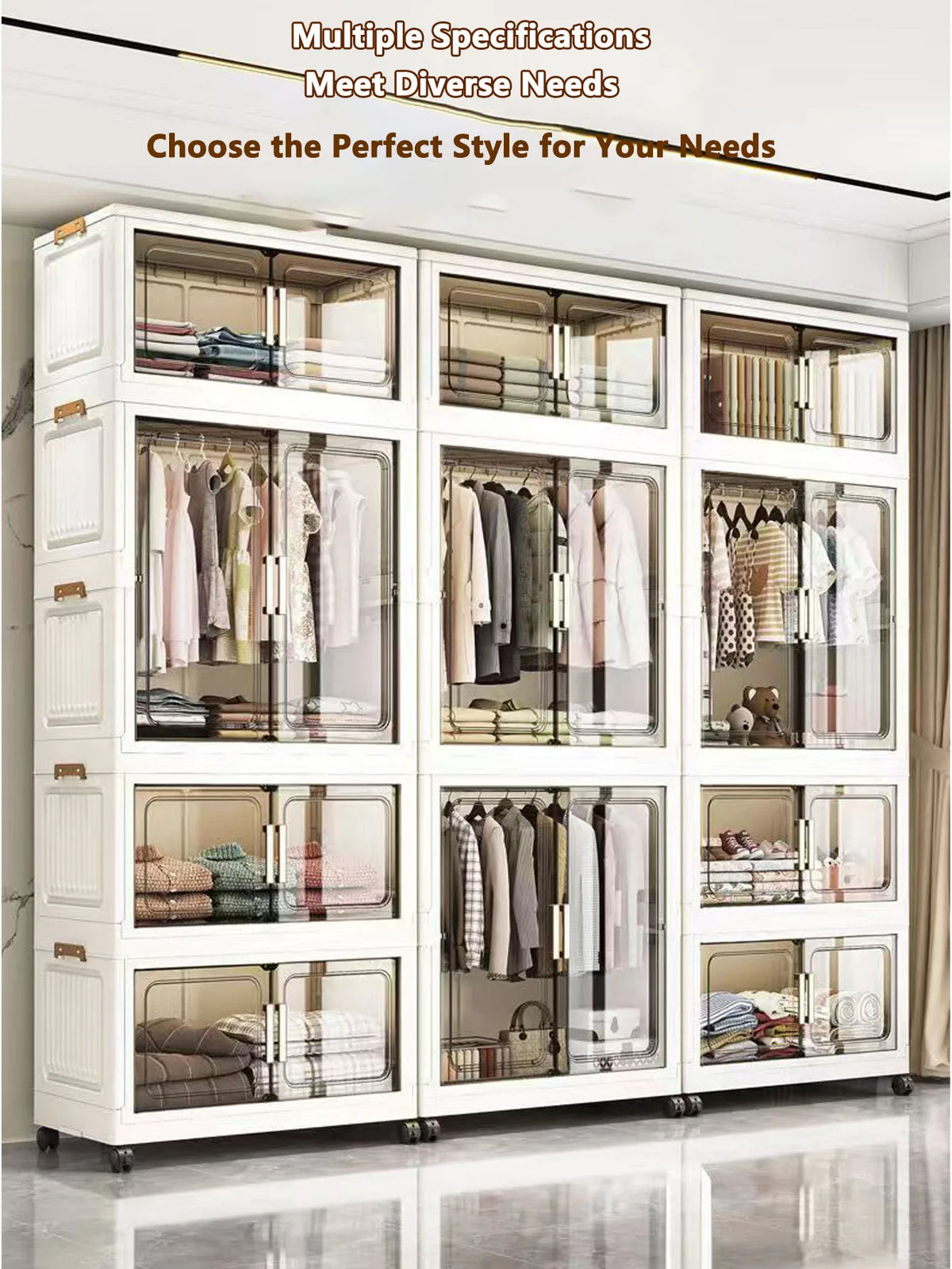 Thickened Multi-Layer Plastic Storage Cabinet for Home Bedroom Baby Closet Organizer No Installation Needed for Snacks And Toys