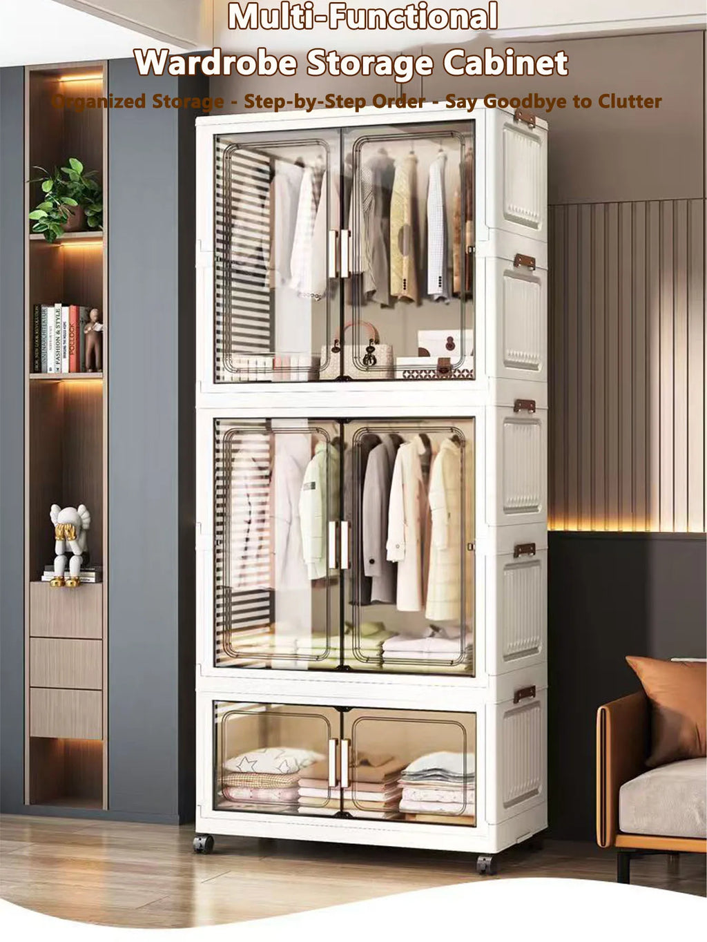 Thickened Multi-Layer Plastic Storage Cabinet for Home Bedroom Baby Closet Organizer No Installation Needed for Snacks And Toys