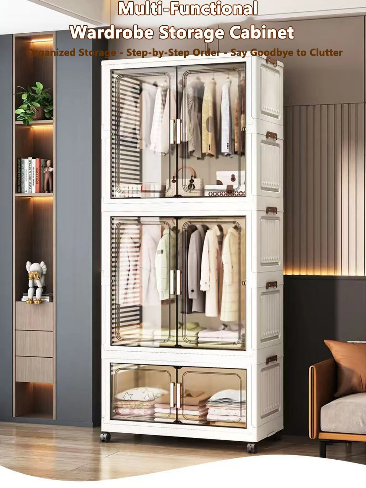 Thickened Multi-Layer Plastic Storage Cabinet for Home Bedroom Baby Closet Organizer No Installation Needed for Snacks And Toys