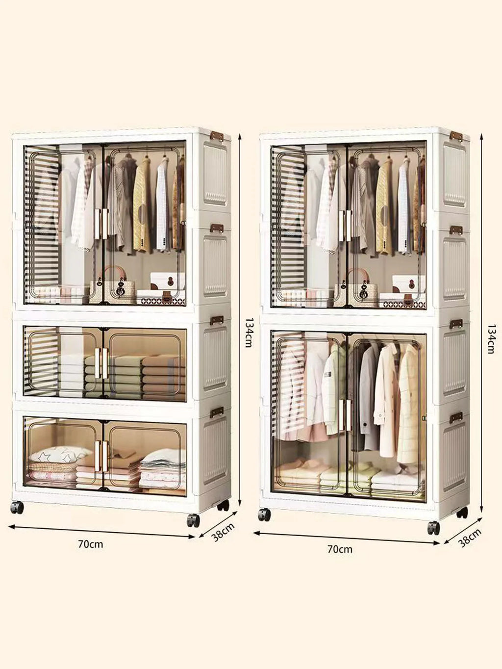 Thickened Multi-Layer Plastic Storage Cabinet for Home Bedroom Baby Closet Organizer No Installation Needed for Snacks And Toys