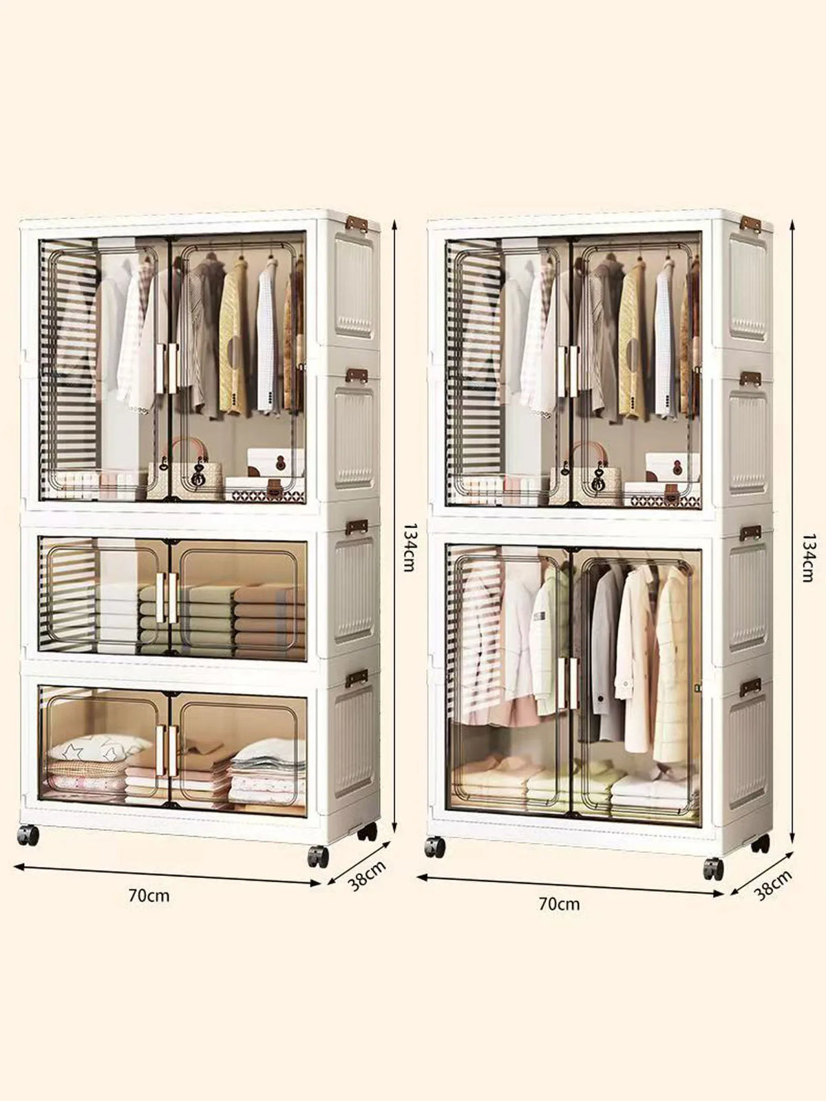 Thickened Multi-Layer Plastic Storage Cabinet for Home Bedroom Baby Closet Organizer No Installation Needed for Snacks And Toys