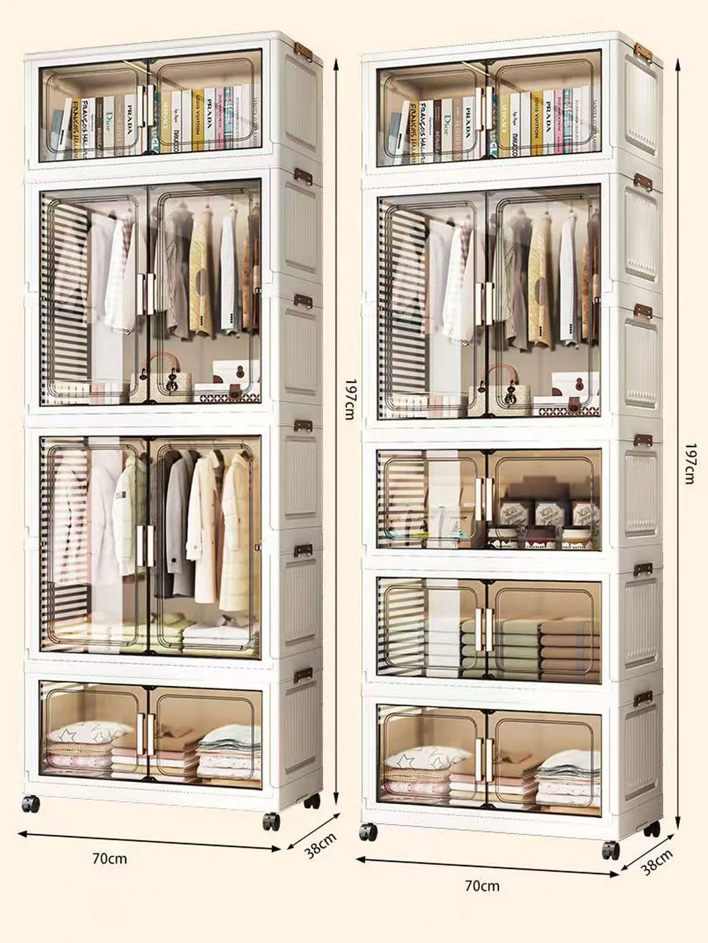 Thickened Multi-Layer Plastic Storage Cabinet for Home Bedroom Baby Closet Organizer No Installation Needed for Snacks And Toys