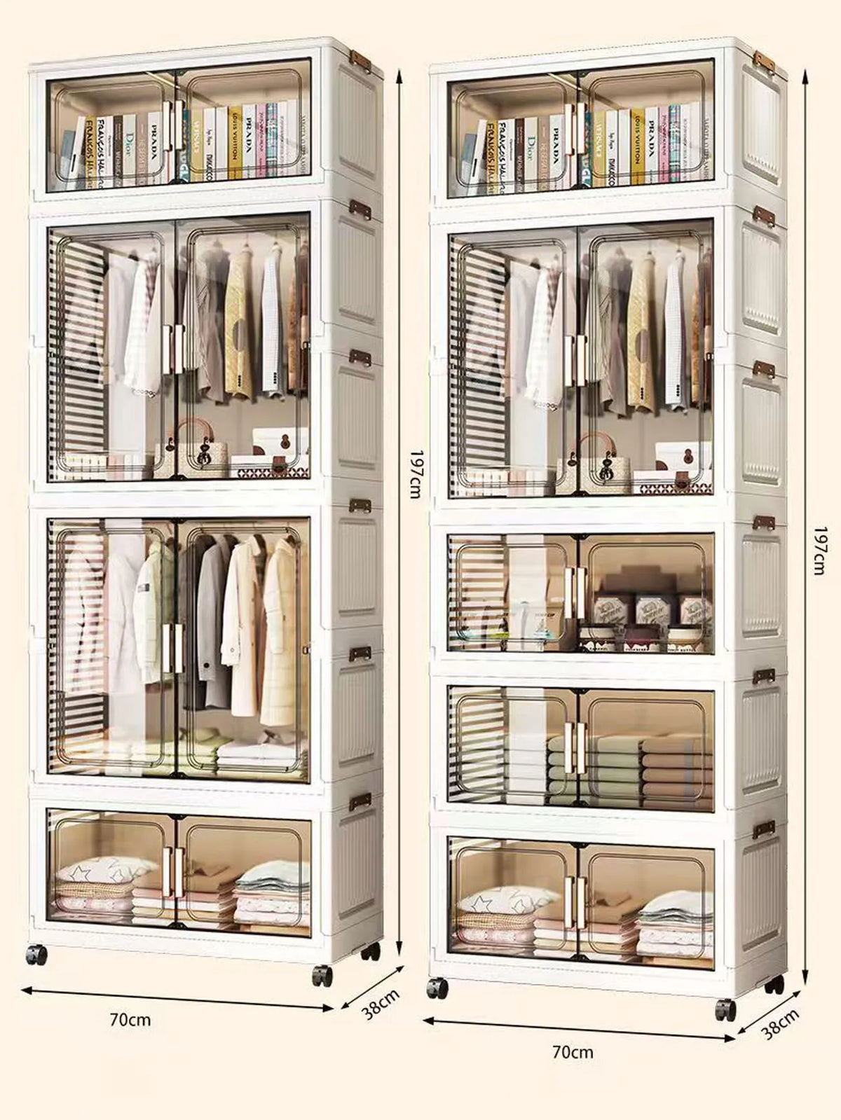 Thickened Multi-Layer Plastic Storage Cabinet for Home Bedroom Baby Closet Organizer No Installation Needed for Snacks And Toys