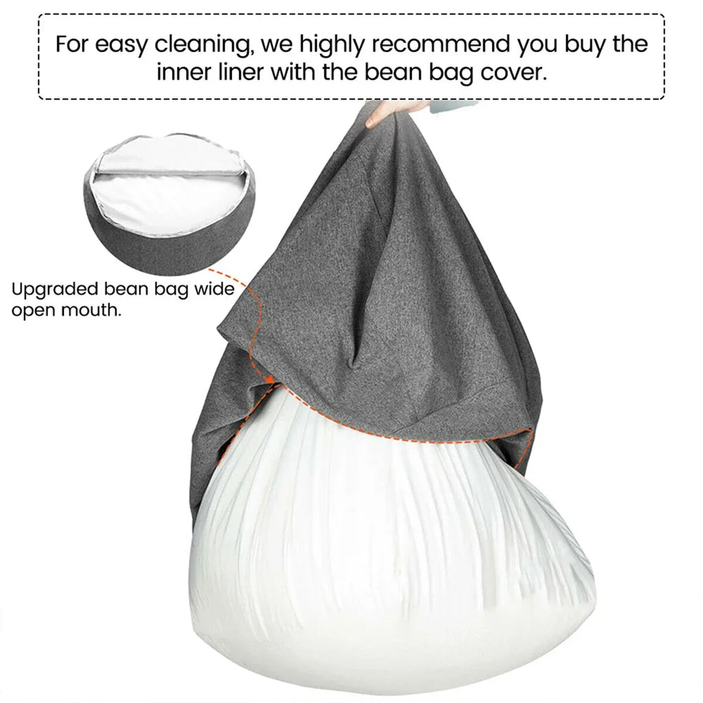 Large Bean Bag Chair Sofa Cover Comfortable Outdoor Lazy Seat Bag Couch Cover without Filler for Adults Kids Soft Tatami Chairs