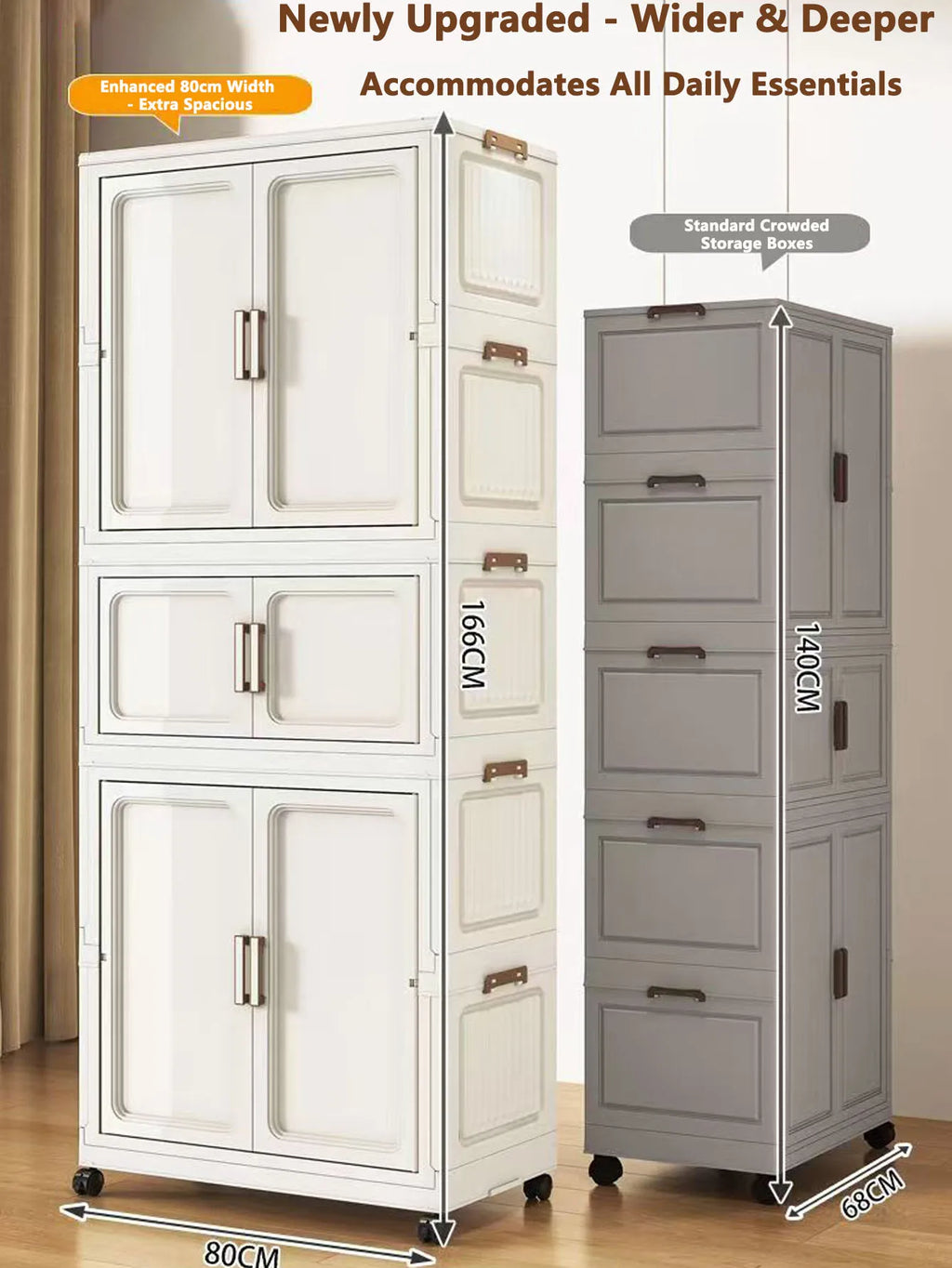 Thickened Multi-Layer Plastic Storage Cabinet for Home Bedroom Baby Closet Organizer No Installation Needed for Snacks And Toys